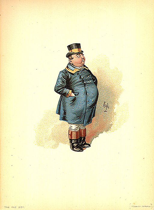 Joe the fat boy from the Pickwick Papers