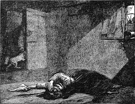 Nancy lying dead, by James Mahoney