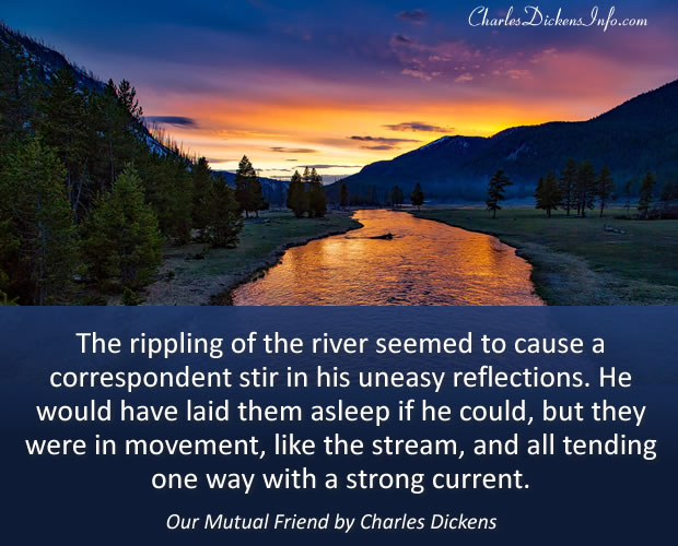 The rippling of the river