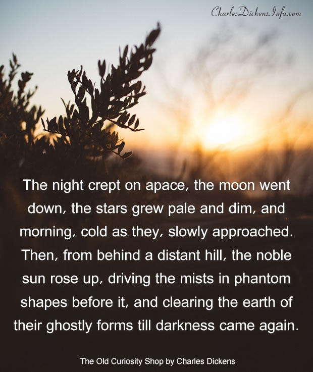 The night crept on apace