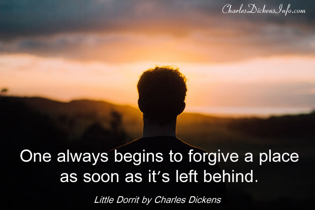 One always begins to forgive a place